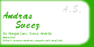 andras svecz business card