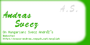andras svecz business card